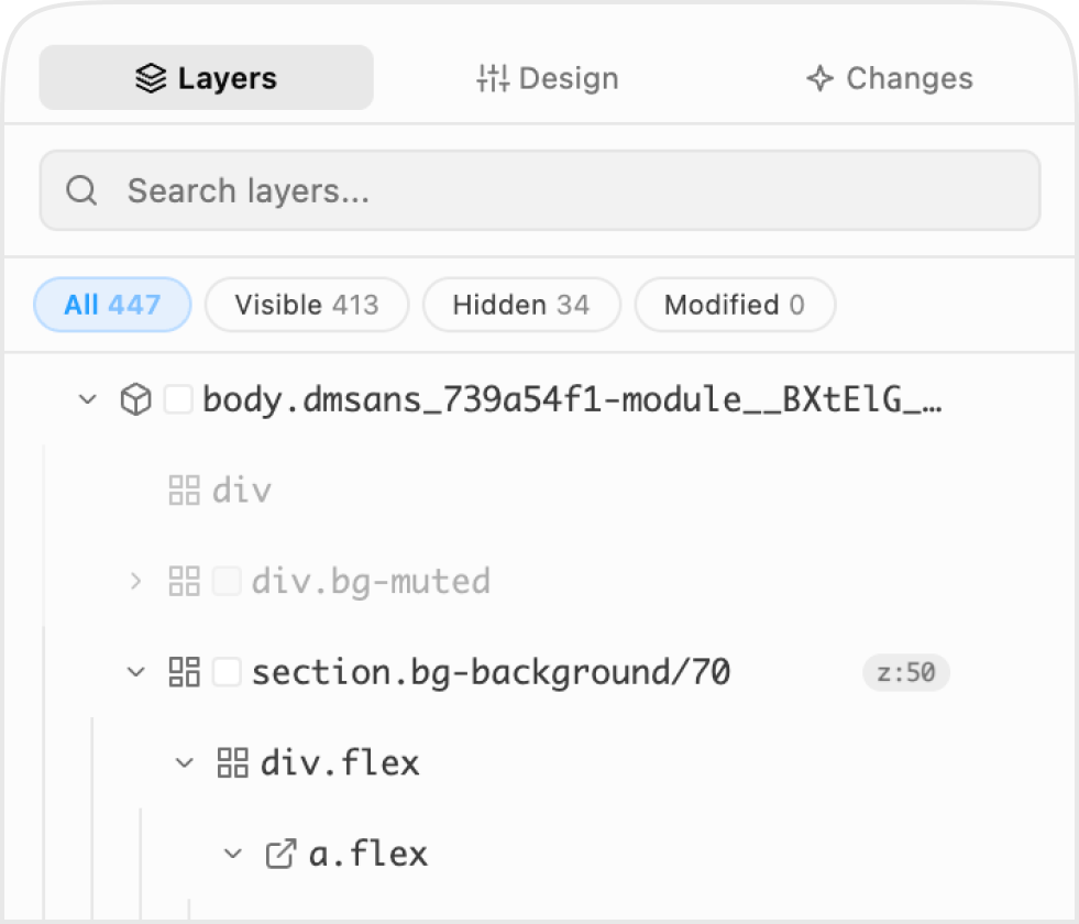 Layers tab